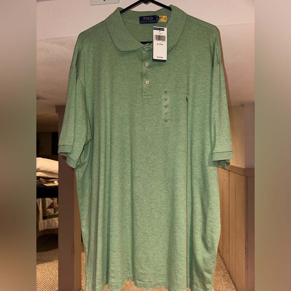 (NWT) Polo - Light Green- Soft Cotton Polo Shirt - XLT (Tall)